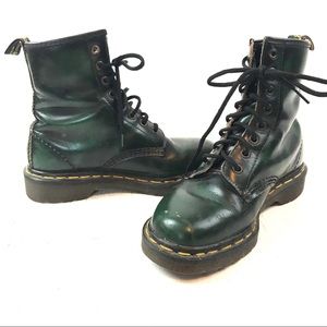 Dark Green Doc Martins